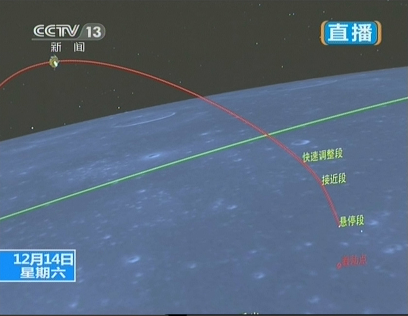 嫦娥三號平穩(wěn)落月 中國首次地外天體軟著陸成功