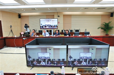 28日，山東高院官微上公布的聶樹斌案聽證會(huì)現(xiàn)場(chǎng)情況。圖/山東高院官微
