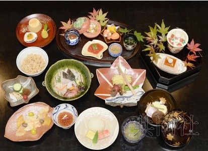 圖為東京銀座的和食餐廳推出的菜肴。