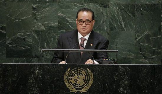 9月27日，朝鮮外相李洙墉在聯(lián)大發(fā)表講話。