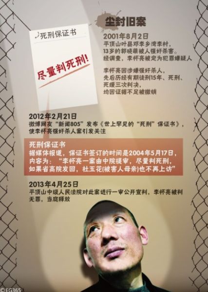 因涉嫌奸殺幼女，李懷亮被羈押了近12年，先后歷經(jīng)有期徒刑15年、死刑、死緩三次判決，最終因“證據(jù)不足、事實(shí)不清”于近日被宣判無(wú)罪，當(dāng)庭釋放