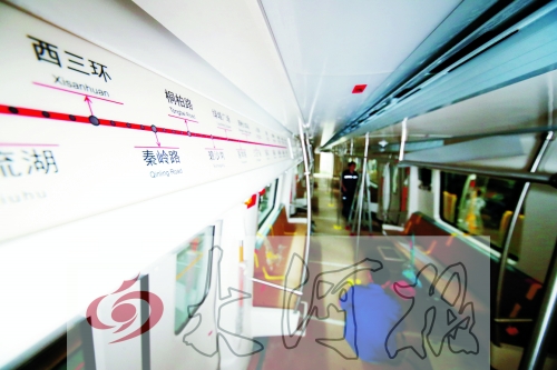 鄭州地鐵一號(hào)線列車內(nèi)部配套設(shè)施已基本安裝完畢