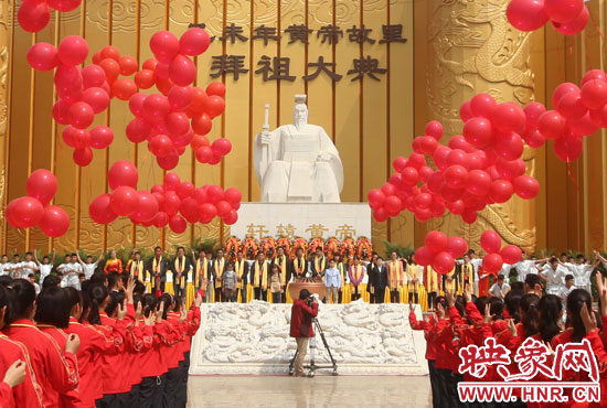4月20日，乙未年黃帝故里拜祖大典進(jìn)行了彩排。