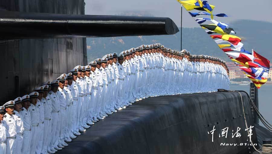 威武的核潛艇官兵。軍報(bào)記者-喬天富攝