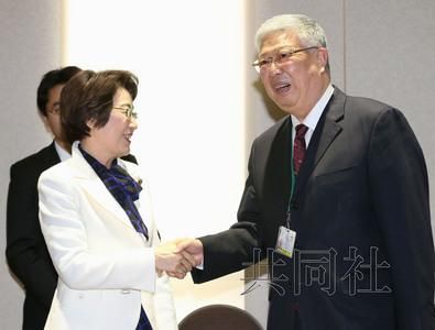 3月15日下午，日本防災(zāi)擔(dān)當(dāng)相山谷惠理子與中國(guó)民政部長(zhǎng)李立國(guó)（右）會(huì)談。