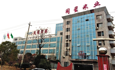 月11日，婁底市經(jīng)濟(jì)技術(shù)開發(fā)區(qū)內(nèi)，同星米業(yè)和吳哥世家兩家公司因借貸資金鏈斷裂，公司大門緊鎖。新京報記