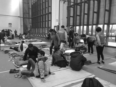 深圳滑坡事故安置現(xiàn)場。京華時報記者譚青攝