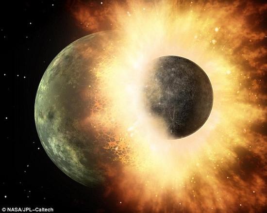 資料圖片：科學(xué)家說，45億年前跟忒伊亞行星的一場相撞，把水資源帶到了地球。