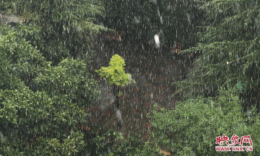 17時32分,鄭州強降雨,紫荊山附近的市民真切地感受到了什么叫大雨傾盆。