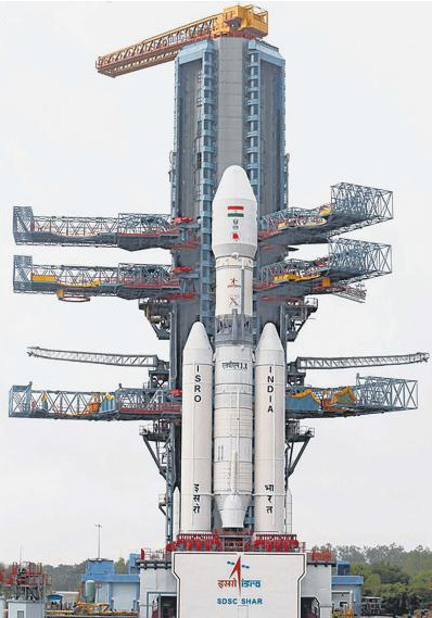 印度最新研制的地球同步衛(wèi)星發(fā)射火箭“馬克III型”(Mark III)。