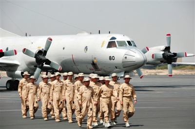 吉布提機(jī)場，日本海上自衛(wèi)隊(duì)的兩架P-3C飛機(jī)抵達(dá)，在亞丁灣執(zhí)行反海盜任務(wù)。