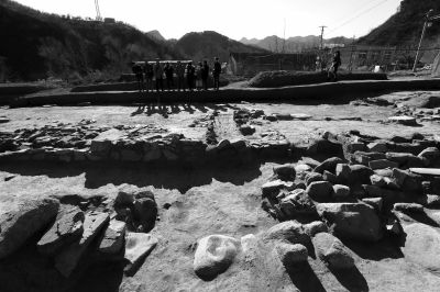 遼代鐵匠們的居住遺址。京華時報記者王海欣攝