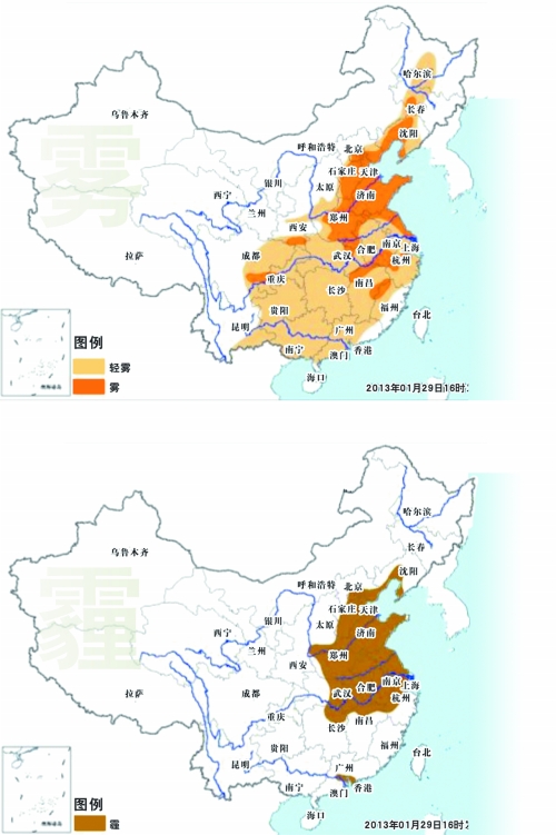 北京、天津、石家莊等屬嚴(yán)重污染，鄭州、武漢等屬重度污染