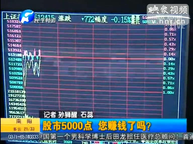 股指破5000點 河南股民賺錢了么？
